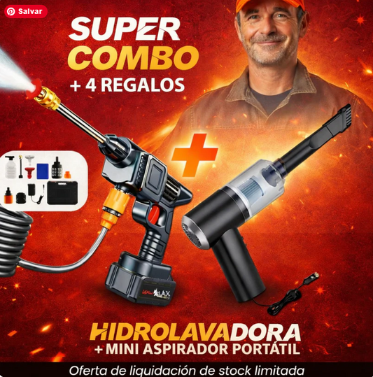 COMBO HIDROLAVADORA Y MINI ASPIRADORA